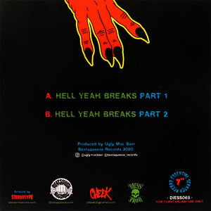 HELL YEAH BREAKS - UGLY MAC BEER - 7IN (MARBLE BRIGHT YELLOW) / HELL YEAH BREAKS - アグリーマックビール - 7インチ (マーブル ブライト イエロー ヴァイナル)