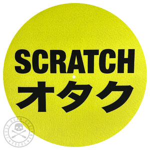 JDD SCRATCH OTAKU 12"INCHI SLIPMAT (WHITE, BLACK & YELLOW) / JDD スクラッチオタク 12"インチ用スリップマット (白、黒、黄)