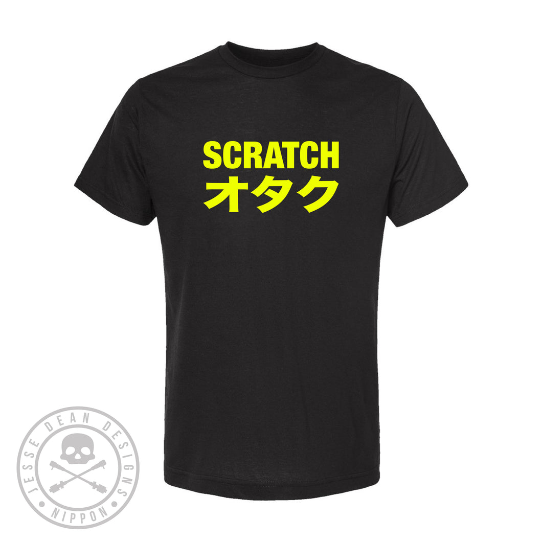 JDD SCRATCH OTAKU T-SHIRT (YELLOW) / JDD SCRATCH オタク (イェロー)